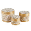 DMR655__18098 Set of 3 Round Shell Baskets