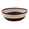 Set of 2 Neutral Striped Seagrass Bowls