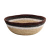 Set of 2 Neutral Striped Seagrass Bowls