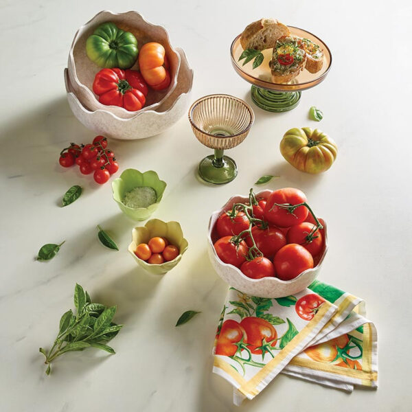 Set of 3 Scalloped Oat Baskets