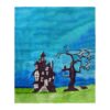 Haunted House Silk-Touch Blanket Soft Cozy Decorative Throw
