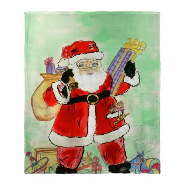 Santa Claus Silk-Touch Blanket Soft Cozy Decorative Throw