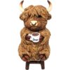 1 (2) Highland Cow Coffee Figurine Whimsical Resin Decor for Coffee Lovers