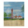 Sanibel Lighthouse FL Silk-Touch Throw Cozy Coastal Decorative Blanket