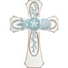 1 (25) Coastal Nautical Wall Cross with Starfish Shells Beach