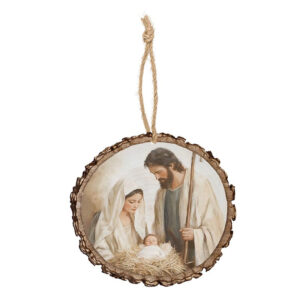 Holy Family Barky Ornament Decorative Religious Christmas Decoration