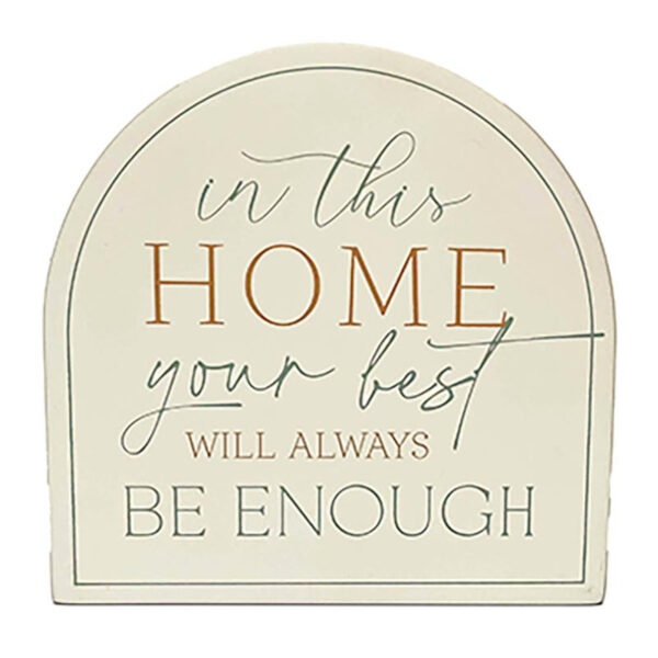 Shaped Wall Sign – Where We Begin “In This Home” Design
