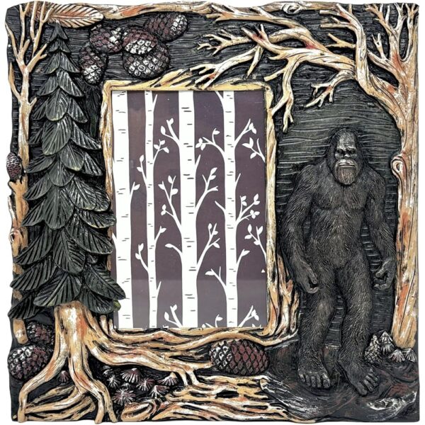 Unique Bigfoot 4x6 resin frame, perfect for mythology-loving nature enthusiasts.