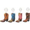 1 Mini Cowboy Boot Card Holders Set for Western Table Decor