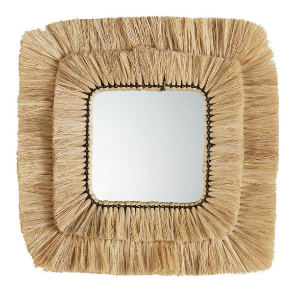 Large Handwoven Seagrass Wall Mirror