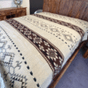 Southwestern Brown Queen Size Blanket Soft Rustic Cozy Woven Throw