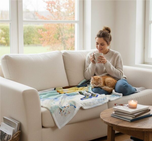 Betsy’s Goose Silk-Touch Throw Cozy Farmhouse Decorative Blanket