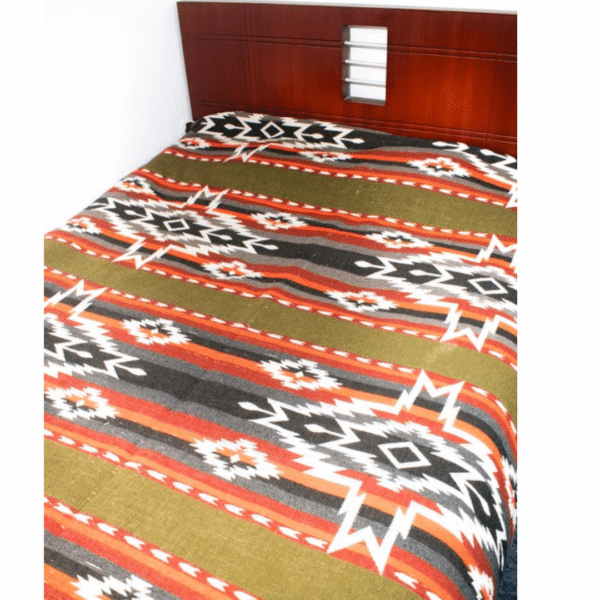 100% Wool Western Blanket Cozy Rustic Warm Soft Throw Decor