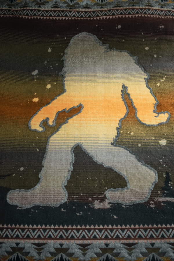 2 Bigfoot Yeti Sasquatch Fleece Blanket Cozy Novelty Throw Soft Warm