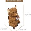 2 Highland Cow Coffee Figurine Whimsical Resin Decor for Coffee Lovers