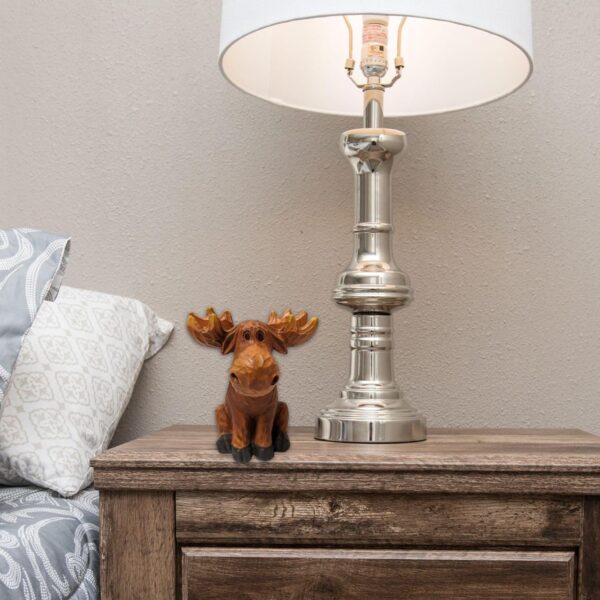 Rustic Moose Eyeglasses Holder Wood Cut Style Cabin Decor Stand