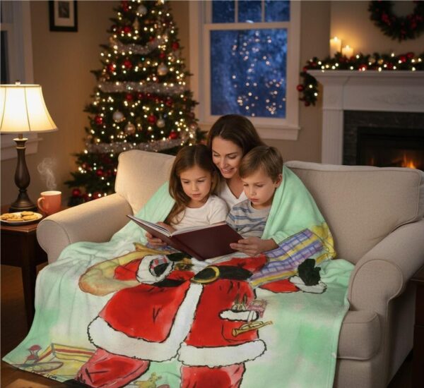Santa Claus Silk-Touch Blanket Soft Cozy Decorative Throw