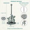 Coastal Sea Turtle Paper Towel Holder Rustic Ocean Kitchen Decor