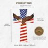 American Flag Bald Eagle Patriotic Resin Wall Cross Faith Decor Gift