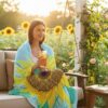 2 Silky Soft Sunflower Throw Blanket Cozy Elegant Decorative Home Accent