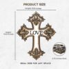 Cross Love Fleur de Lis Resin Christian Faith Inspirational Wall Decor