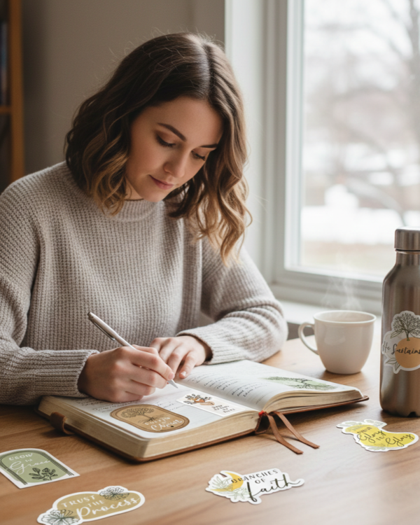 25914755-dda4-4162-8fc2-b7ab9fb31df6 Rooted and Grow Inspirational Faith Sticker Pack for Journals and Planners