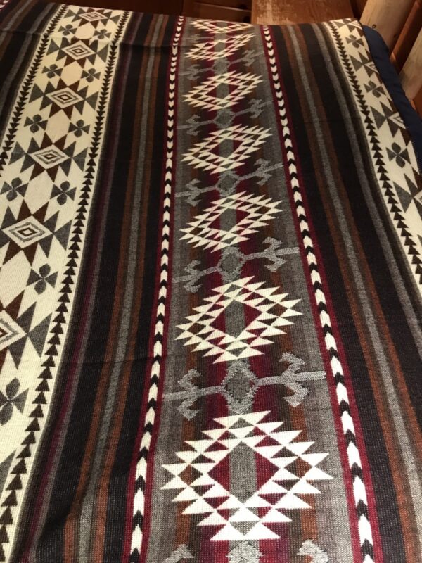 Southwestern Brown Queen Size Blanket Soft Rustic Cozy Woven Throw