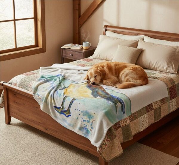 Betsy’s Goose Silk-Touch Throw Cozy Farmhouse Decorative Blanket