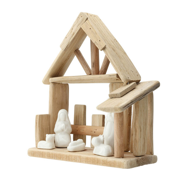 Ceramic Nativity Manger Religious Christmas Decoration Figurine Set