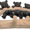 3 Cabin Lodge Wall Hook with Three Bear Cubs Tree Design