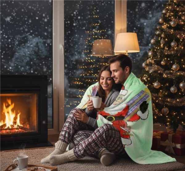 Santa Claus Silk-Touch Blanket Soft Cozy Decorative Throw