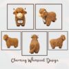 Charming Highland Cow Figurine with Bless Our Herd Sign Decor