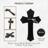 3 Elegant Black Wall Cross Gold Rose Religious Home Decor Inspirational Gift