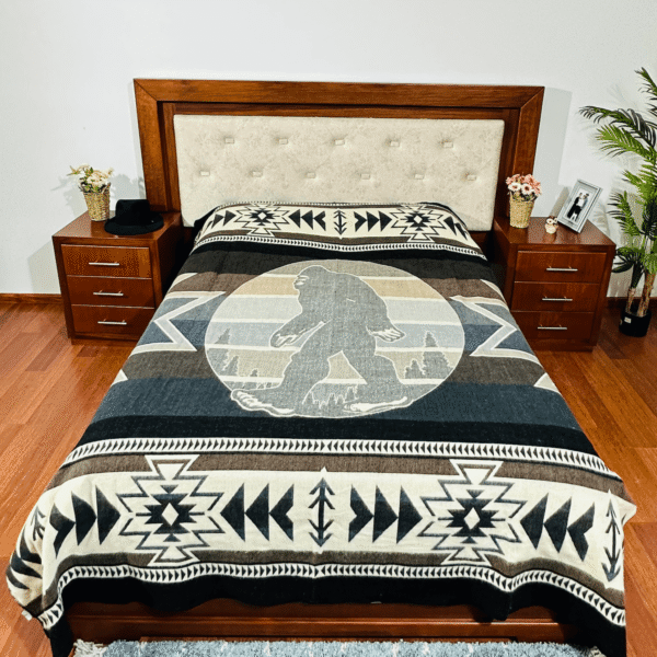 3 Bigfoot Yeti Sasquatch Fleece Blanket Cozy Novelty Throw Soft Warm