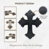 Cross Love Fleur de Lis Resin Christian Faith Inspirational Wall Decor