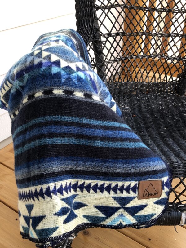 Turquoise Cream Western Couch Blanket Cozy Woven Decorative Throw