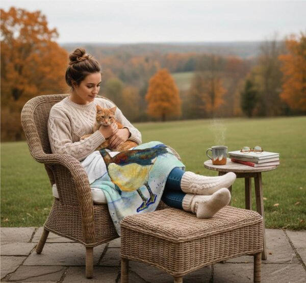 Betsy’s Goose Silk-Touch Throw Cozy Farmhouse Decorative Blanket