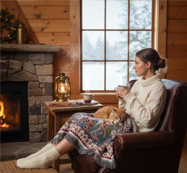 William Morris Strawberry Thief Red Silk-Touch Throw Cozy Decorative Blanket