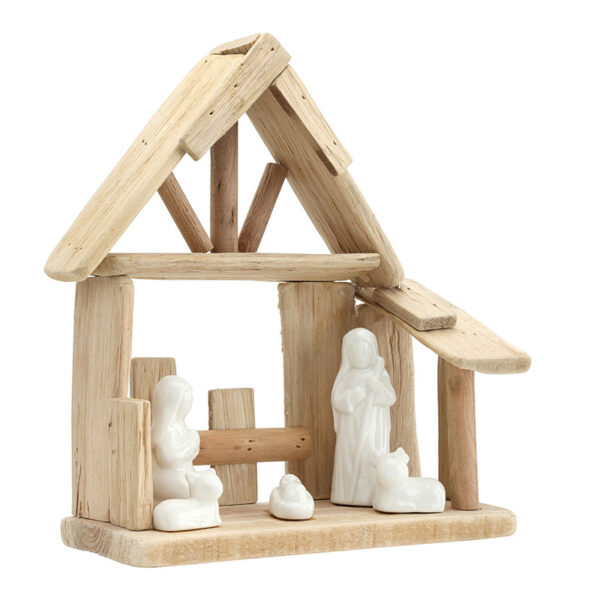 Ceramic Nativity Manger Religious Christmas Decoration Figurine Set