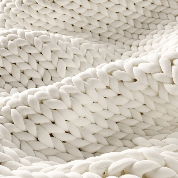 Knit Weighted Blanket Cozy Therapeutic Comfort Sleep Throw