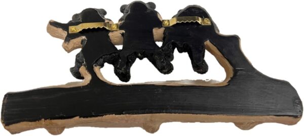 4 Cabin Lodge Wall Hook with Three Bear Cubs Tree Design