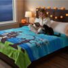 Haunted House Silk-Touch Blanket Soft Cozy Decorative Throw