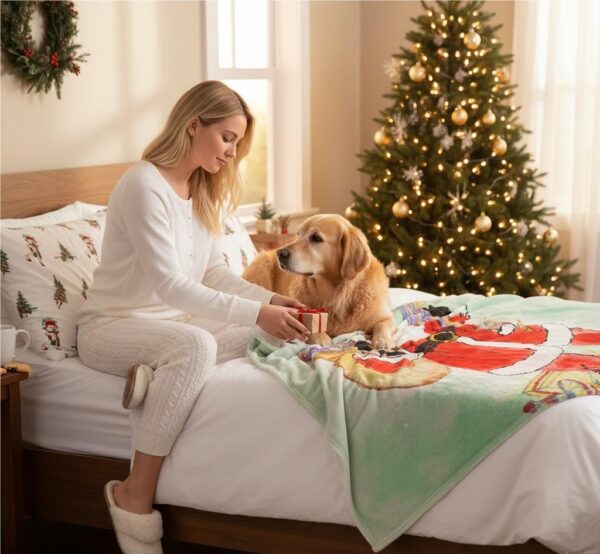 Santa Claus Silk-Touch Blanket Soft Cozy Decorative Throw