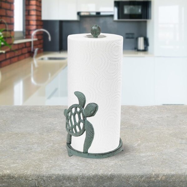 Coastal Sea Turtle Paper Towel Holder Rustic Ocean Kitchen Decor