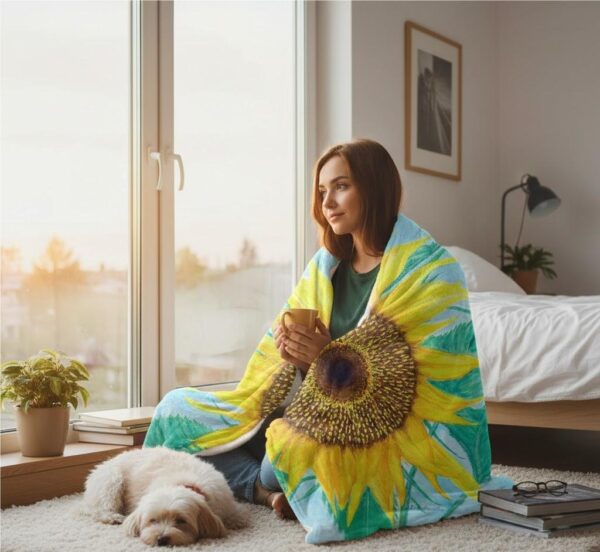 4 Silky Soft Sunflower Throw Blanket Cozy Elegant Decorative Home Accent
