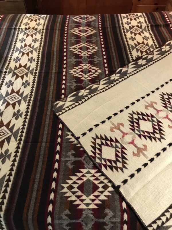 Southwestern Brown Queen Size Blanket Soft Rustic Cozy Woven Throw