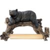 Rustic Black Bear Toilet Paper Holder Wall Mounted Cabin Decor