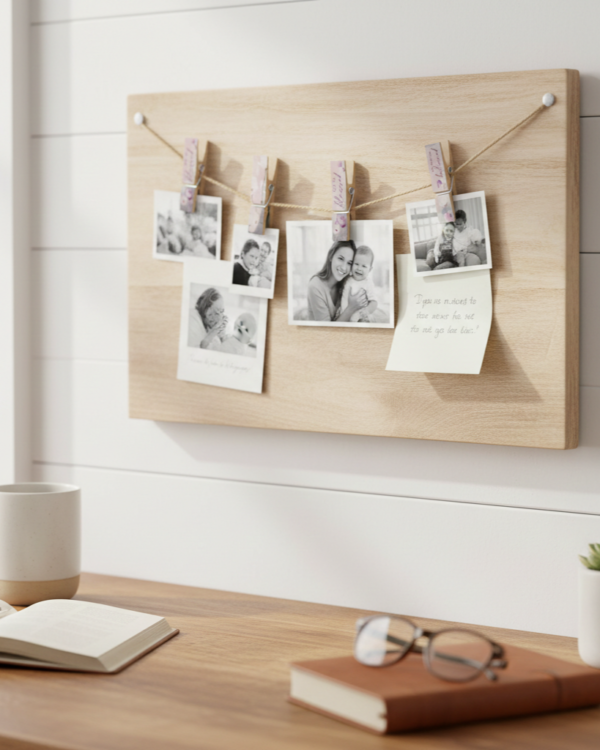 Floral "Blessed Is She" Wooden Decorative Clips - 4 Piece Set