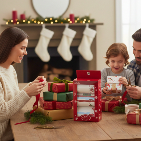 4ae68b7b-3d16-4bd7-a396-375e55a193dd 120-Count Traditional Christmas Icon Peel 'N Stick Gift Tags with Metallic Accents.