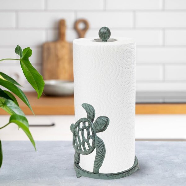Coastal Sea Turtle Paper Towel Holder Rustic Ocean Kitchen Decor